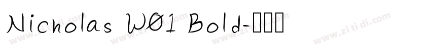 Nicholas W01 Bold字体转换